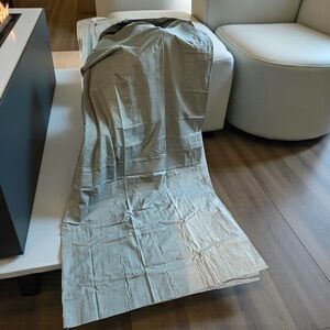 New! Eddie Bauer Home Olive Green Cotton Twill Duvet Cover Size Full 82x86